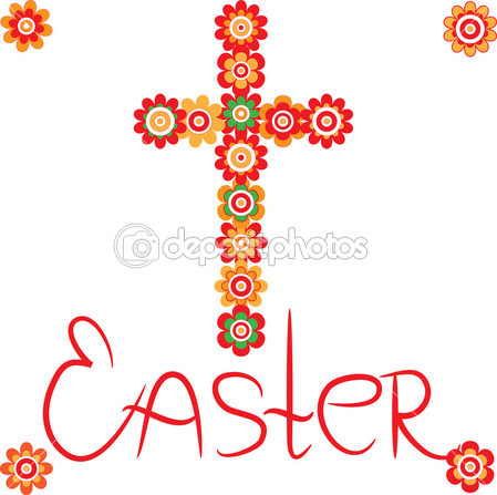 Happy Easter Cross Clip Art