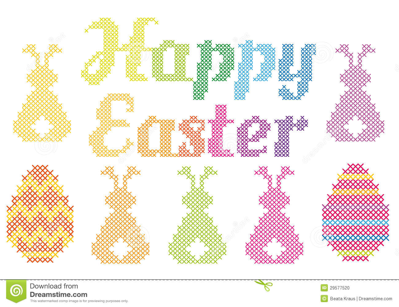 Happy Easter Cross Stitch