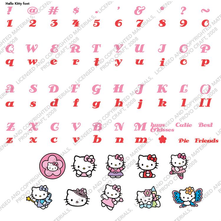 Hello Kitty Font Cricut Cartridge