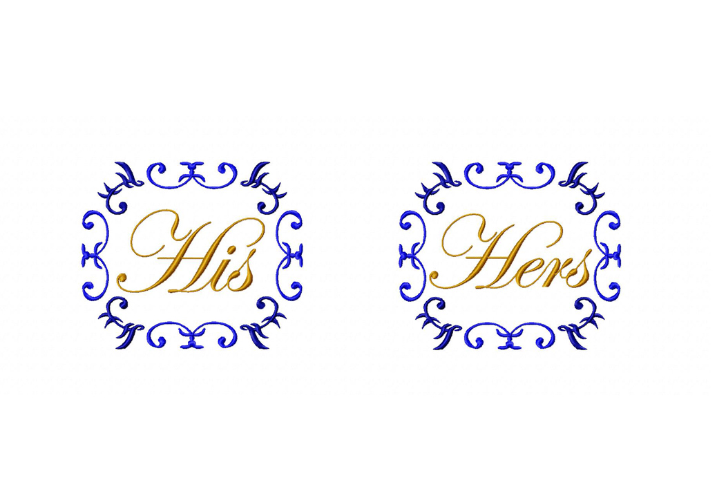 His and Hers Embroidery Designs His and Hers Embroidery Designs
