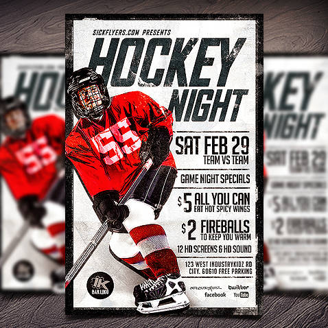 Hockey Flyer Template