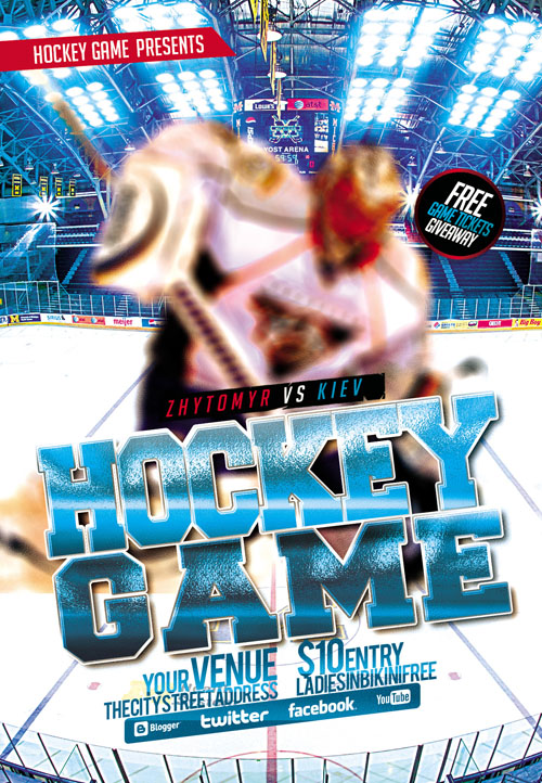 Hockey Sports Flyer Templates