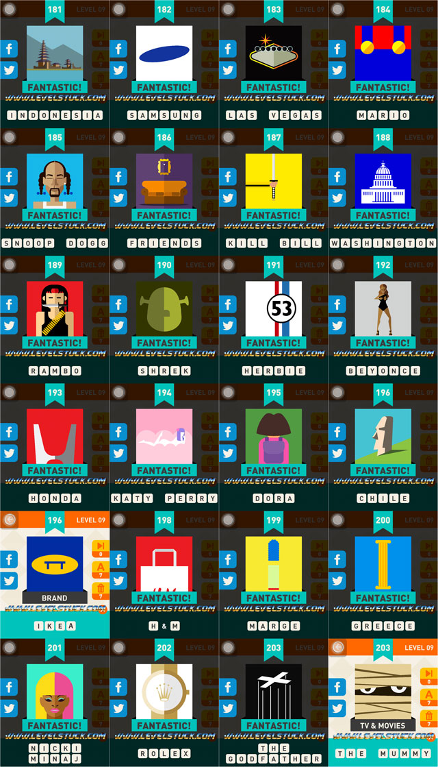 Icon Pop Mania Answers Level 4