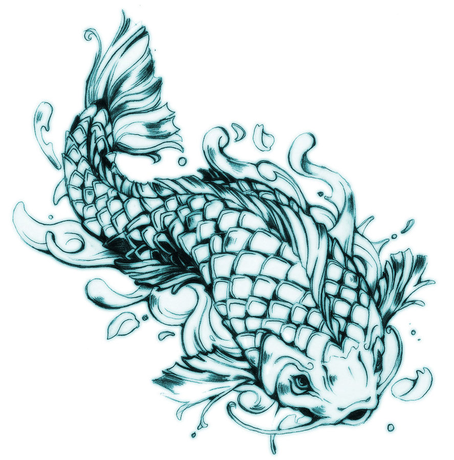 Koi Fish Tattoo Designs Drawings