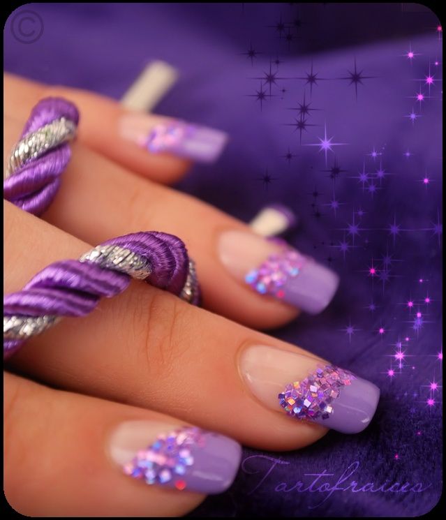 Lavender French Nails