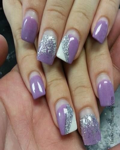 Lavender Nail Art Designs for Weddings