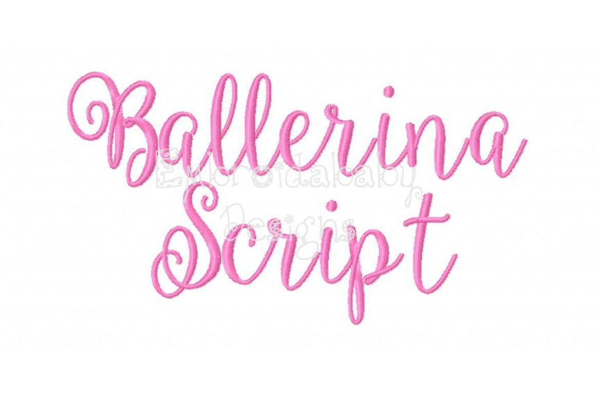 Machine Embroidery Script Fonts Cursive