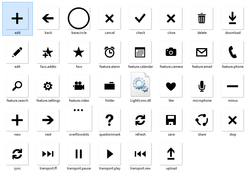 Microsoft Windows Phone Icons