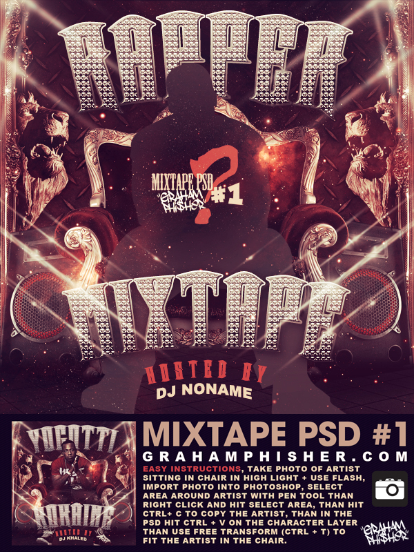 Mixtape Cover PSD Template