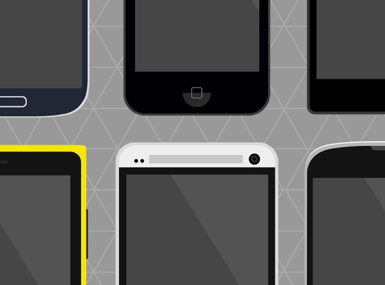 Mobile Device Flat Mockup Mobile Device Flat Mockup