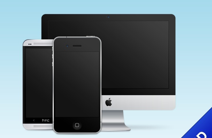 Mobile Devices PSD Templates Free