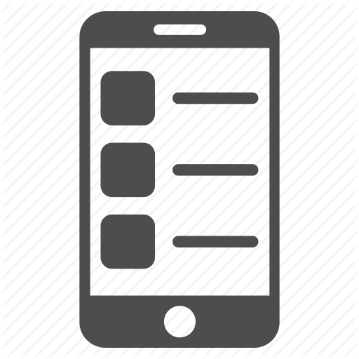 Mobile Phone Icon List Menu