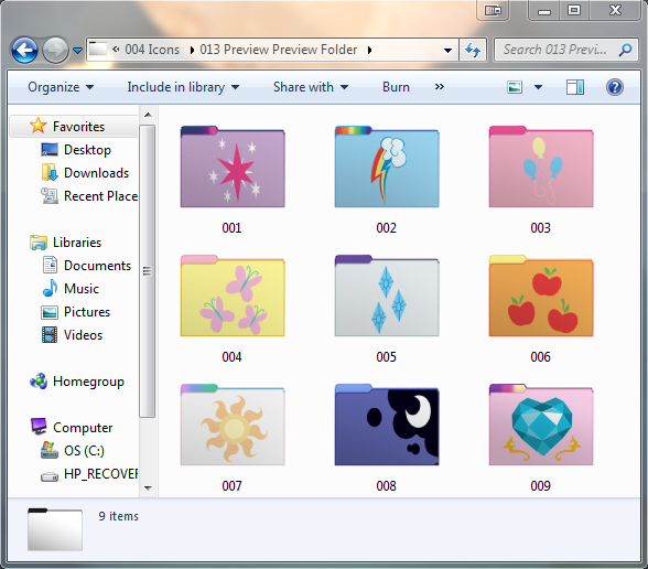 My Little Pony Folder Icons