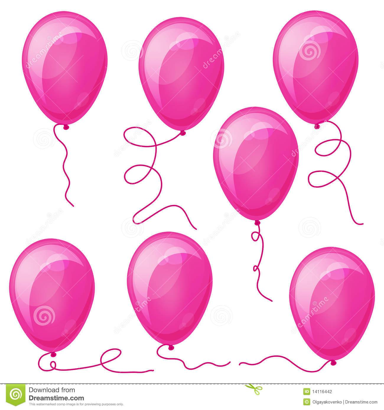Pink Balloon with String