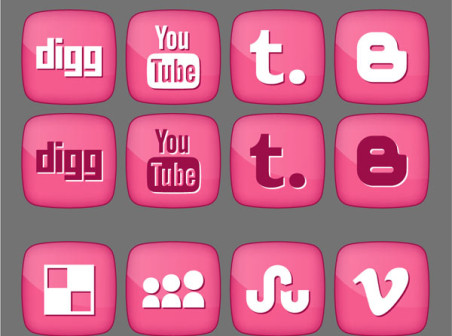 Pink Girly Social Media Icons Free Pink Girly Social Media Icons Free