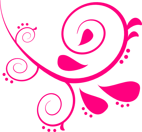 Pink Swirl Border Clip Art