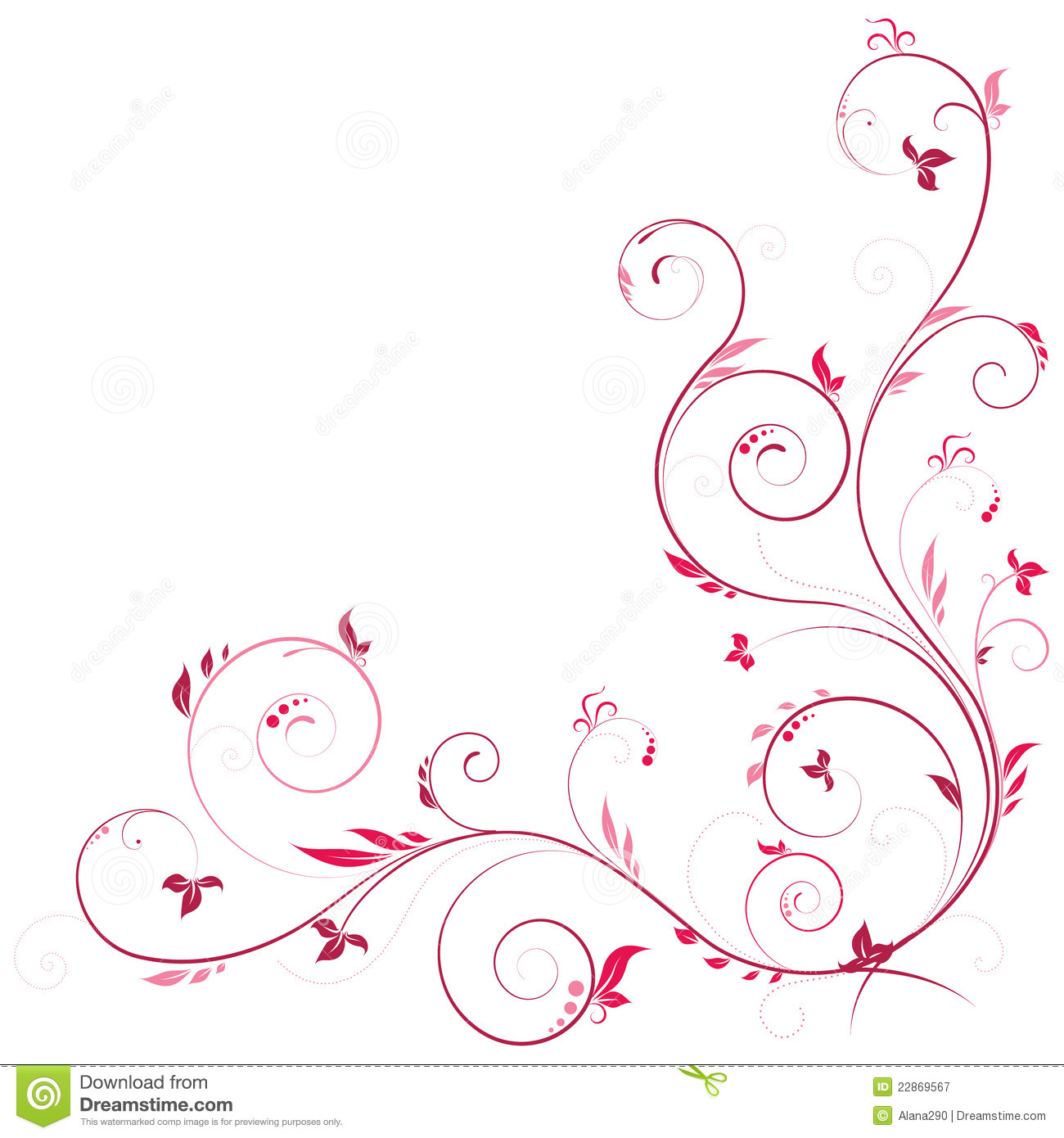 Pink Swirl Flowers Corner Images Pink Swirl Flowers Corner Images