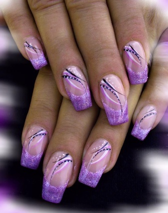 Purple Nail Art Design