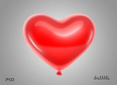 Red Heart Balloon Love