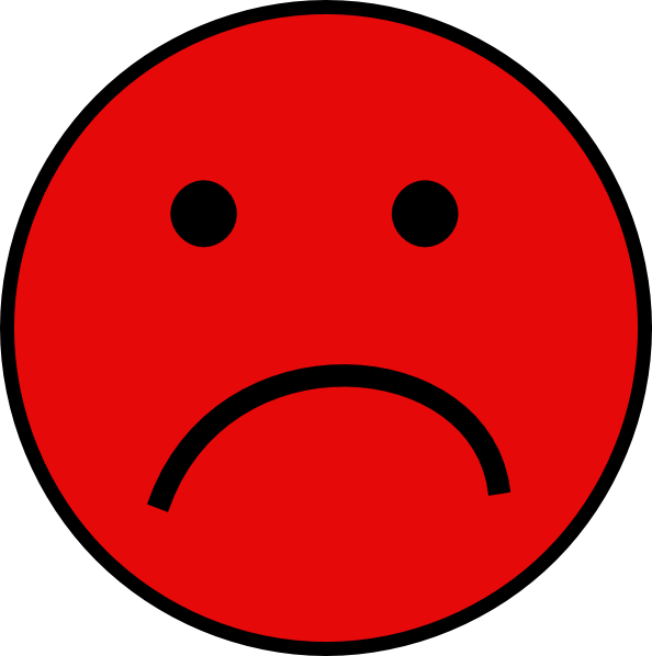 Red Sad Face Clip Art