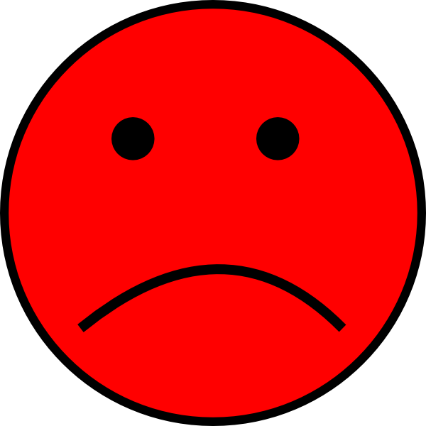 Red Sad Face Clip Art