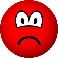 Red Sad Face Emoticon