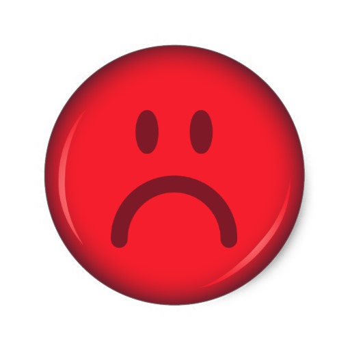 Red Sad Smiley-Face