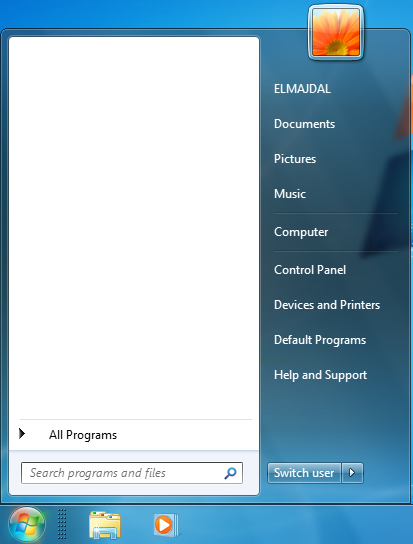 Restart Windows 7 Start Button