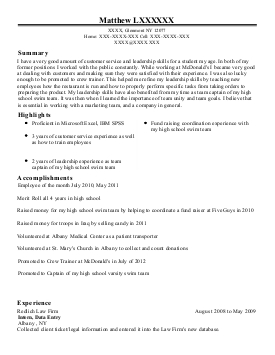 Resume Currently Attending College