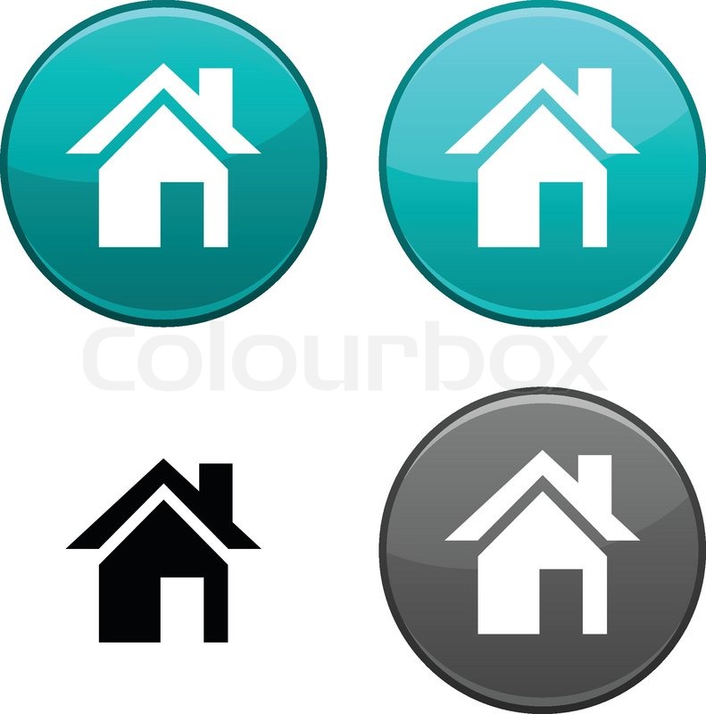 Round Home Icon Black