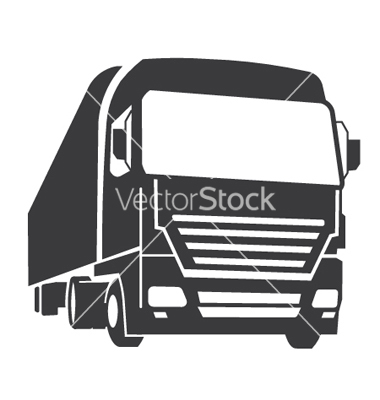 Semi Truck Silhouette Clip Art