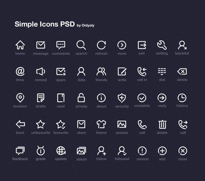 Simple Icon Set