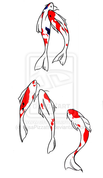 Simple Koi Fish Tattoo Designs