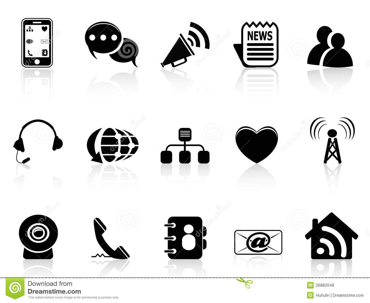 Social Media Icons Black and White