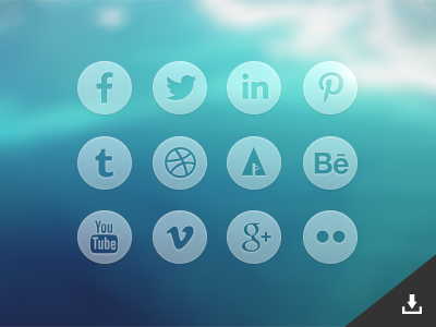 Social Media Icons Transparent