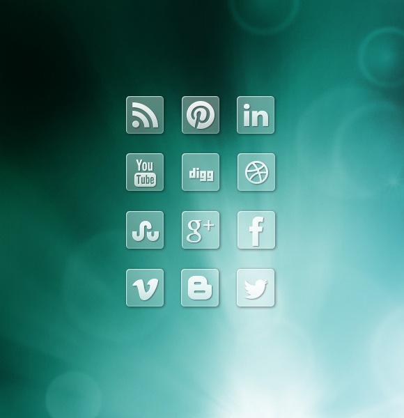 Social Media Icons Transparent