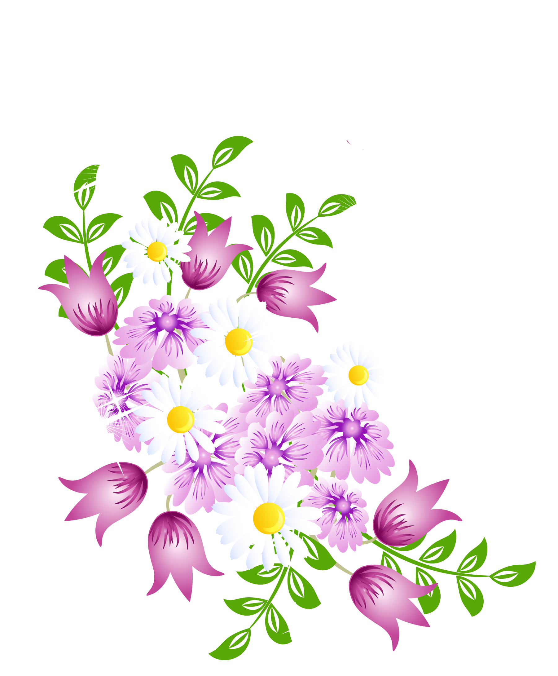 Spring Flowers Border Clip Art Free