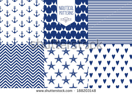 Stripe Nautical Anchor Vector