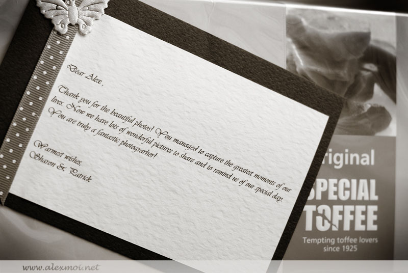 Thank You Note for Wedding Photographer