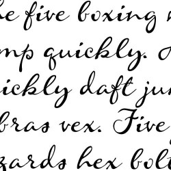 Thick Cursive Font