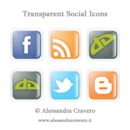 Transparent Facebook Twitter Icons
