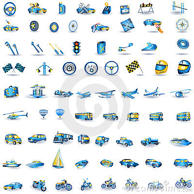 Transportation Icon Light Blue