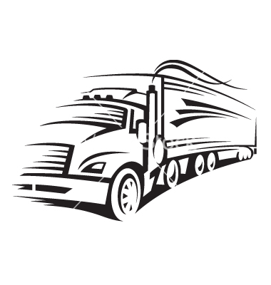 Truck Trailer Vector Logo Free