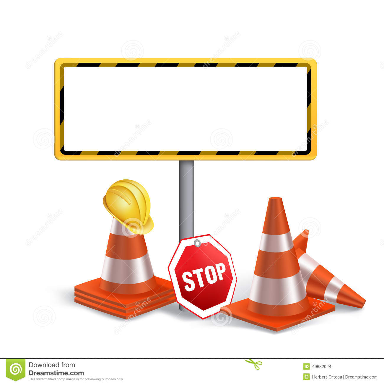 Under Construction Sign Blank