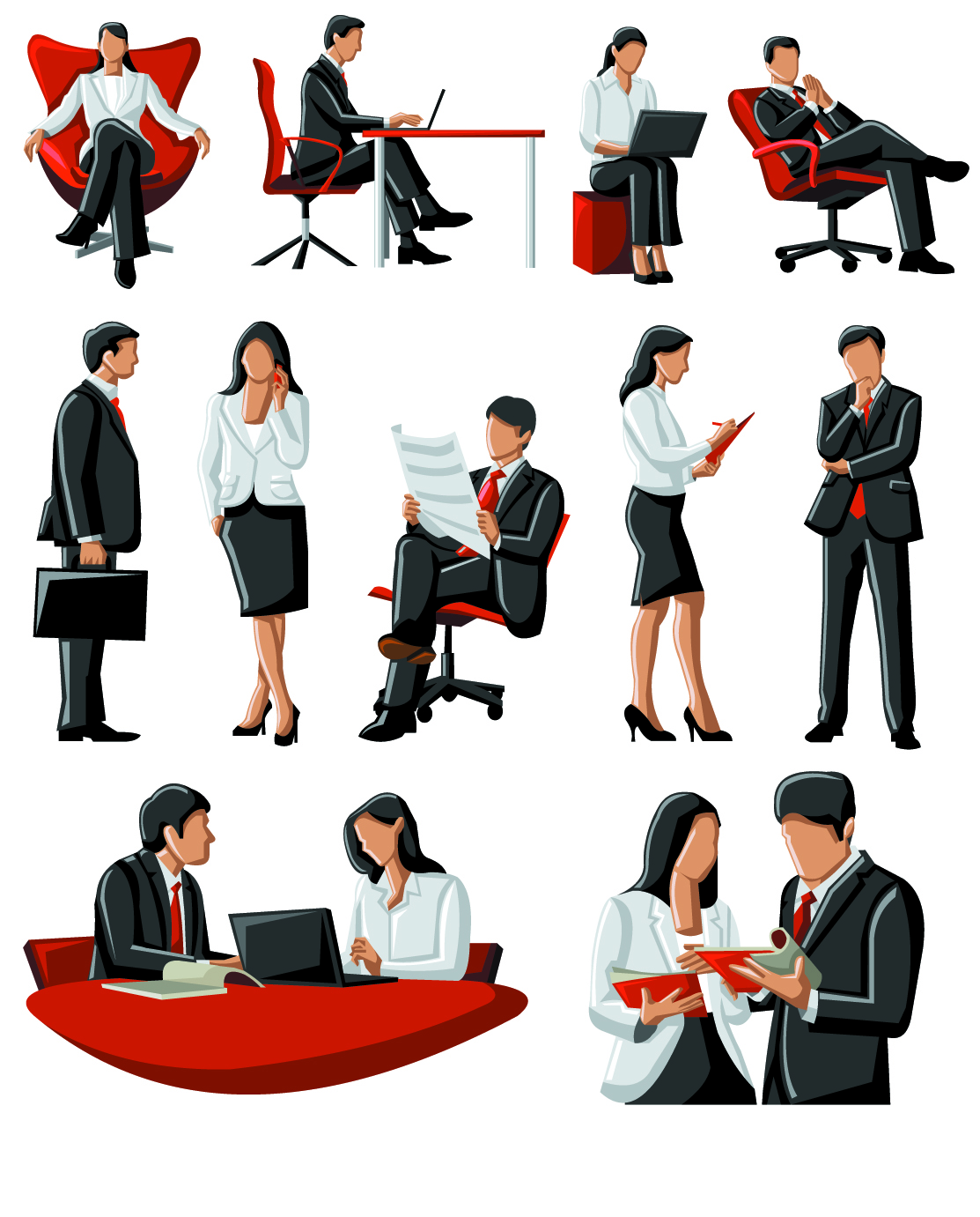 14 Business Men Vector Images