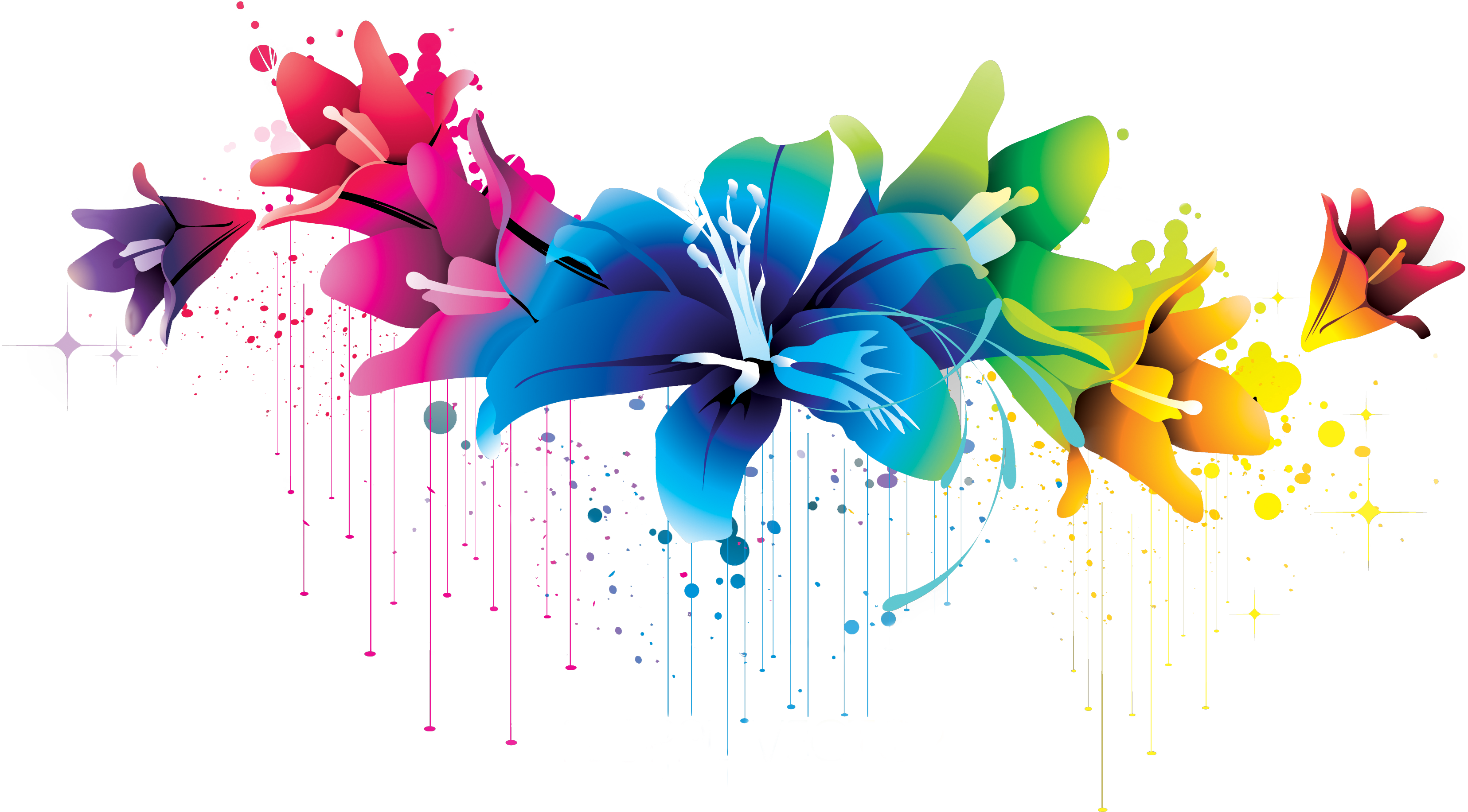 Vector Colorful Flowers