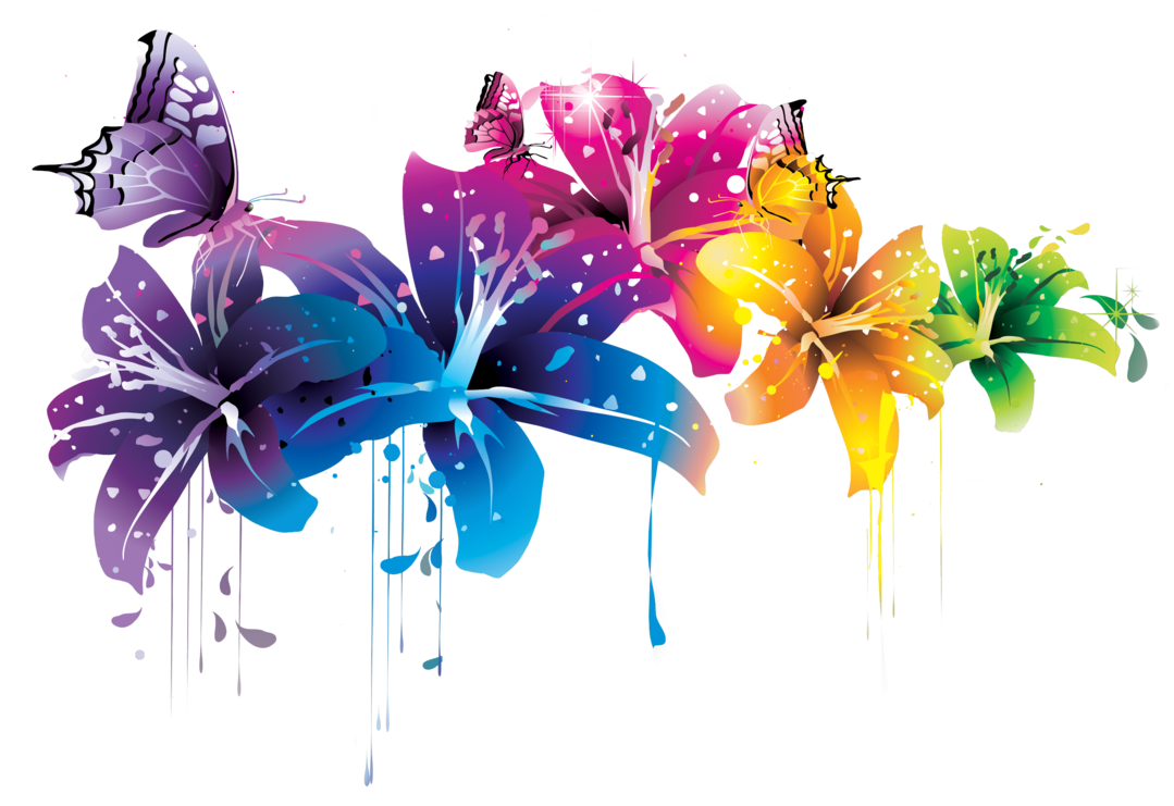 Vector Colorful Flowers