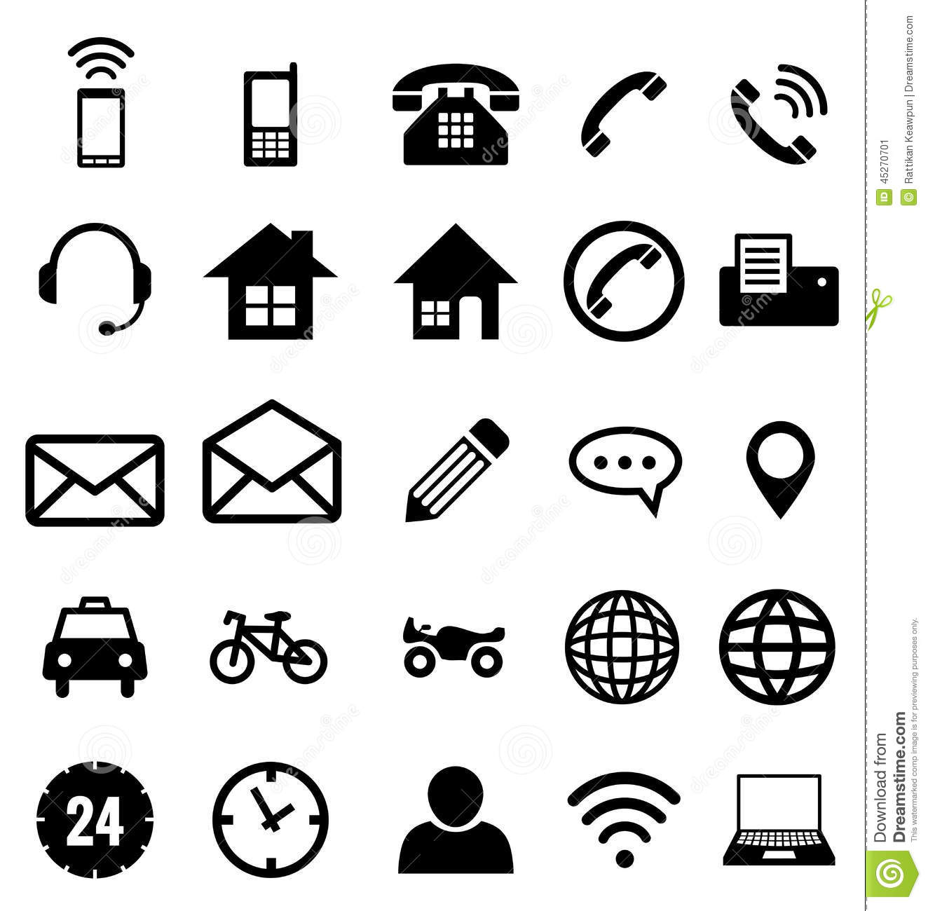 Vector Contact Icon Business Card Vector Contact Icon Business Card