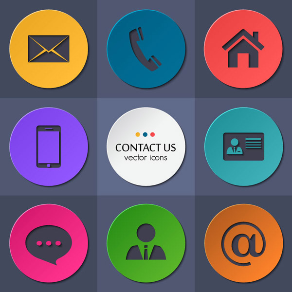 Vector Contact Icon Business Card Vector Contact Icon Business Card