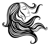 11 Vector Woman With Long Hair Images